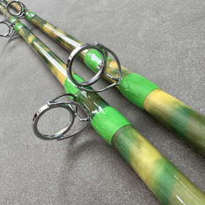 Canne à pêche en fibre de verre à 1section Canne à poisson-chat vert - Product Image 3