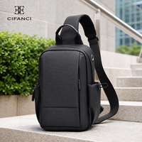 Sac de poitrine pour hommes personnalisable de haute qualité sac à bandoulière en cuir imperméable à la mode sac à bandoulière unique décontracté à prix d'usine