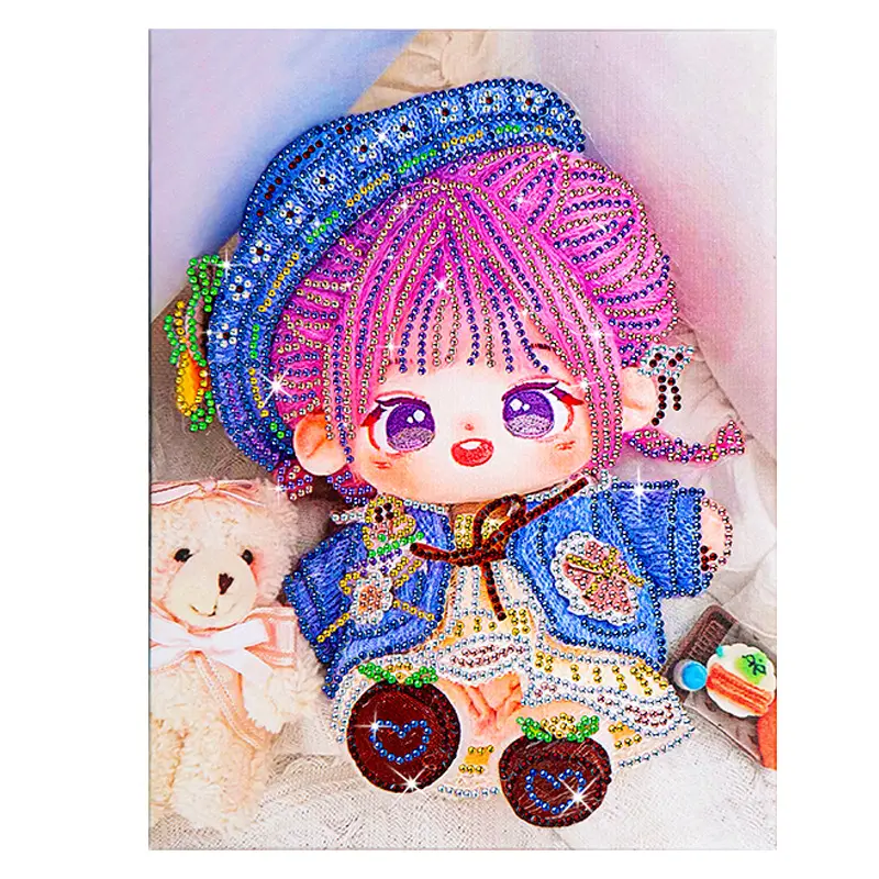 Wholesale popular Wall Art Diamond Painting with Frame Anime 5D Diamond Painting Kits for Kids cute Diamond sticker