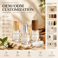 Flacon pulvérisateur de parfum vide en verre de 10 ml avec bouchon en bois naturel, rechargeable, vaporisateur à fine brume, flacon à bille roulante pour huile de parfum