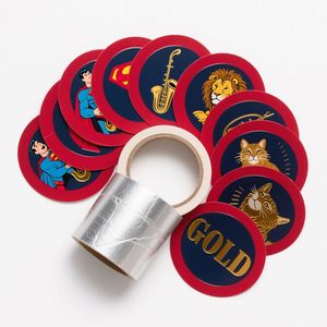Étiquettes d'emballage imperméables à usage multiple avec adhésif permanent, logo personnalisé, autocollants en vinyle à transfert UV - Product Image 1