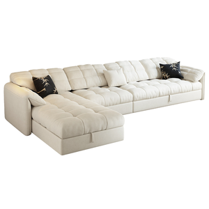 أريكة على شكل حرف L بتصميم جذاب ، سرير وشقة كوين طقم أريكة من 2-3 مقاعد لصالة الفندق ، أثاث غرفة المعيشة وغرفة النوم - Product Image 5