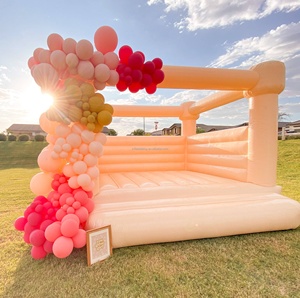 Château gonflable <span class=keywords><strong>de</strong></span> luxe couleur pêche pour mariage, idéal pour les fêtes, à vendre - Product Image 6