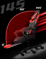 Pologne vente chaude Anji pas cher Reb LED bande ordinateur bureau chaises de travail marque personnalisée meilleur Scorpion chaise de jeu noir et blanc