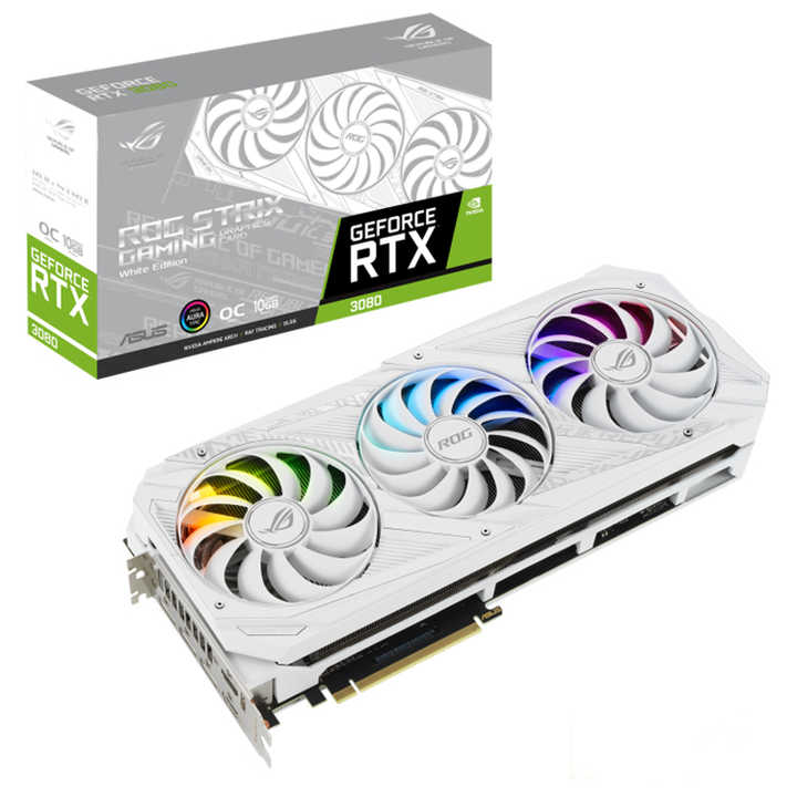 ASUS ROG STRIX RTX 3080 O10G GAMING WHITE - 10GB GDDR6X 