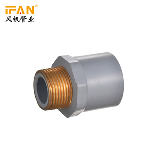 IFAN-enchufe macho CPVC SCH80, inserto <span class=keywords><strong>de</strong></span> latón <span class=keywords><strong>de</strong></span> 1/2 pulgadas, acoplamiento <span class=keywords><strong>de</strong></span> <span class=keywords><strong>PVC</strong></span> gris, 3/4 pulgadas, CPVC, suministro <span class=keywords><strong>de</strong></span> fábrica - Product Image 2