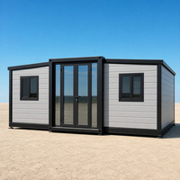 Maison modulaire en acier, portable, préfabriquée, à déploiement rapide, configuration flexible, extensible, pour projets