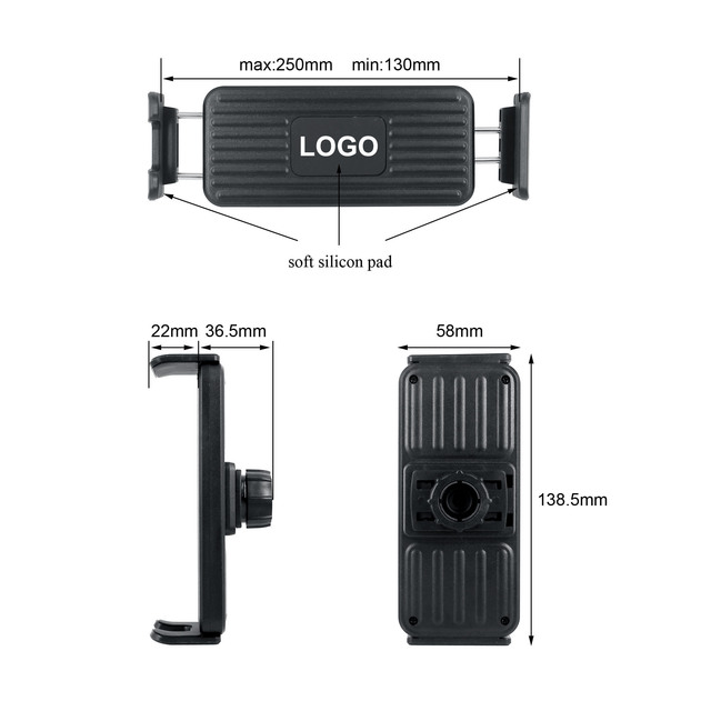 Headrest Elasticity Metal Tube Universal Tablet & Phone Holder