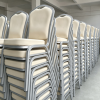 Chaises de salle à manger en métal avec coussin moelleux pour hôtels, mariages, banquets, réunions VIP, salon, appartement, villa - Design moderne