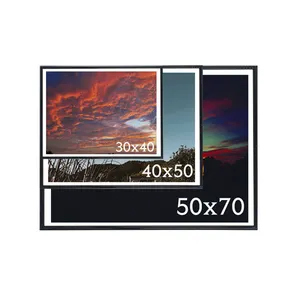 30x40 40x50 50x70 काले दीवार प्लास्टिक फिल्म के पोस्टर फ्रेम प्रोफ़ाइल पीवीसी Plexiglass तस्वीर फ्रेम