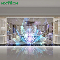 Écran LED holographique transparent invisible à haute luminosité P6.25mm pour vitrine en verre
