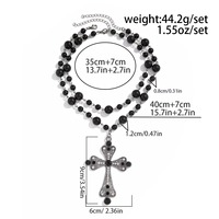 Collier ras du cou élégant en fausses perles pour hommes et femmes, nouveau collier pendentif croix de Jésus gothique, bijoux de fête pour homme