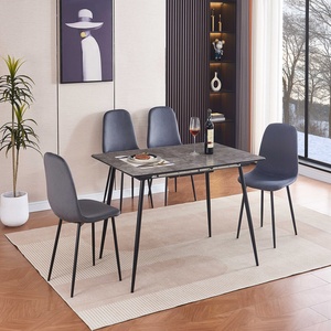 Nhà Hàng Đồ Nội Thất Có Thể Điều Chỉnh Bàn Bàn Và Ghế Cho Bàn Ăn Bộ Với Bốn Ghế <span class=keywords><strong>MDF</strong></span> - Product Image 5