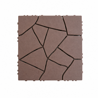 Dalles de terrasse emboîtables en plastique PP, dalles de terrasse extérieures 30x30cm, aspect pierre naturelle, à clipser, pour jardin, balcon, sol