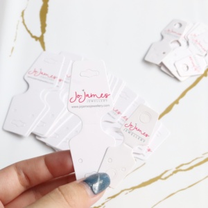 Porta Tarjetas de Joyería Personalizado para Collares y Pendientes con Logotipo, Tarjeta de Papel Inoxidable con Adhesivo para Empaque de Pulseras - Product Image 4