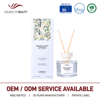 Diffuseur de parfum d'ambiance LOVALI HOME Rainlight Spring Reed 120ml, parfum de luxe pour la maison, arôme de thé vert, senteur fraîche, vente en gros