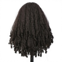 Perruques Afro Yaki Kinky Curly pour femmes noires, longues, avec bandeau, synthétiques, classiques, rebondissantes, moelleuses, résistantes à la chaleur, sans colle
