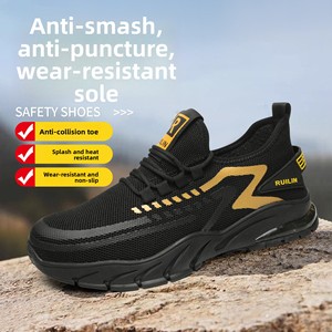 Botas de Seguridad Ligeras y Transpirables para <span class=keywords><strong>Hombre</strong></span> y Mujer, con Suela <span class=keywords><strong>Teva</strong></span>, para Obras de Construcción, Antiaplastamiento, Antipinchazos, con Puntera de Acero y PU - Product Image 2
