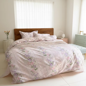 Романтический комплект постельного белья из <span class=keywords><strong>3</strong></span> предметов с цветочным узором (розы, розово-фиолетовый), ультрамягкий, дышащий, устойчивый к выцветанию, простой в уходе, для дома и отеля - Product Image 2