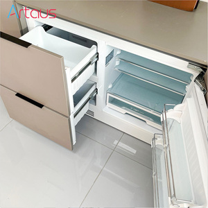 196L Fully Integrated French Home <b>Refrigerator</b> Freezer Undercounter Drawer-Type Built-in Ice Maker for Hotel & Kitchen Island 22 - Product Image 2