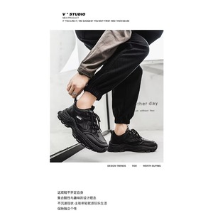 Venta al por mayor de fábrica: Zapatillas deportivas de plataforma de caña alta para hombre, estilo casual, de alta calidad, antideslizantes, para deportes al aire libre. - Product Image 2