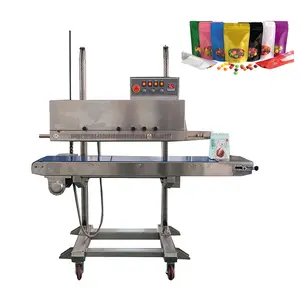 Vertical and horizontal type continuous band sealer continuous poly bags band sealer machine