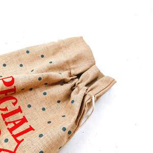 Wholesale Price Large Jute <strong>Sacks</strong> Organic Recyclable Custom Jute <strong>Hessian</strong> <strong>Christmas</strong> Drawstring Bags for <strong>Christmas</strong> Party Gift Bag - Product Image 2
