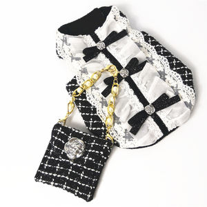 Manteau de mode pour animaux de compagnie de luxe printemps été <span class=keywords><strong>Bichon</strong></span> tenue moderne à carreaux coton vêtements pour animaux de compagnie pour chiens - Product Image 6