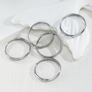 Vendita calda del prodotto minimalismo 15mm 16mm 17mm gioielli di moda anelli in bianco O forma all'ingrosso in acciaio inox anelli per le donne degli uomini - Product Image 1