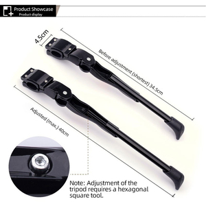 Support latéral universel réglable en hauteur de 40 cm pour vélo, en aluminium, avec support réglable - Product Image 2