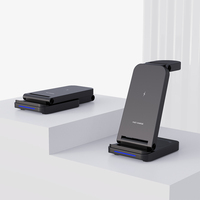 Support de chargement de téléphone sans fil pliable 3 en 1 15W Chargeur sans fil pliable 3 en 1 pour téléphone portable Samsung