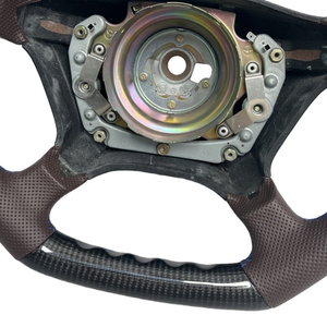 Volant personnalisé en cuir perforé en fibre de carbone pour Mercedes-Benz <span class=keywords><strong>E55</strong></span> <span class=keywords><strong>AMG</strong></span> W211 W212 W219 Classe E Classe G 463 - Product Image 5