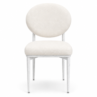 Chaise d'appoint moderne en bouclette, chaise de salle à manger rembourrée, siège lounge à dossier rond pour hôtel, café, restaurant