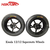 Roue Supermoto KABIN noire de 12 pouces, pneu Kenda 90/90-12, jante Yozma Tuttio, accessoires pour moto Sur Ron E-Dirt Bike