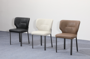 Silla Moderna de Piel Sintética para Sala de Estar, Respaldo Sólido, Patas de Metal, Diseño Ergonómico, Estilo Minimalista, Muebles para el Hogar - Product Image 4