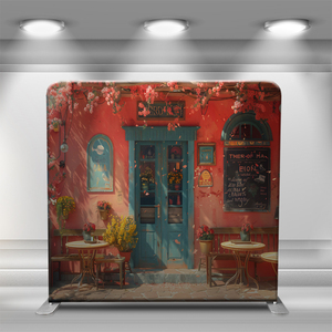 Custom 8x8ft Tension Fabric Photo Booth Telón de fondo Portable Dye Sublimation Full Color Printed Banner - Product Image 5