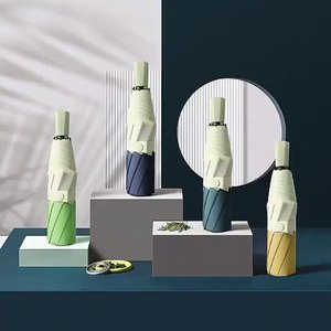 Cadre durable résistant au vent fort <span class=keywords><strong>Parapluie</strong></span> à coutures bicolores imperméable à l'eau pongé haute densité entièrement automatique - Product Image 2