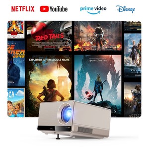 โปรเ<span class=keywords><strong>จ</strong></span>คเตอร์ U1 LED แท้ 4K HDR10 สมาร์ท ปรับเทียบอัตโนมัติ 800 ลูเมนส์ ดีไซน์ออปติคอลแบบปิดผนึก รองรับการเชื่อมต่อไร้สาย สำหรับโฮมซีเนม่าและเกมปาร์ตี้ - Product Image 2