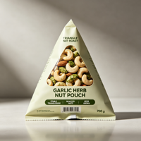 Sachet Doypack PE personnalisé de forme unique avec fermeture éclair, qualité alimentaire, emballage portable pour friandises pour animaux de compagnie