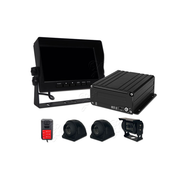 Realtime GPS 4G Mobile CCTV MDVR 4CH Kit for Car Bus & Truck with Driver Fatigue Monitoring SD Card Black Box Car DVR Camera