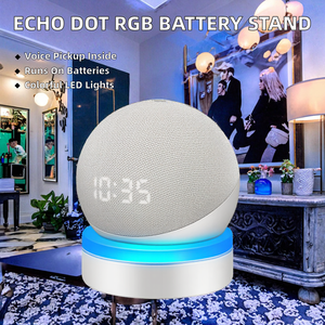Support de bureau pour enceinte intelligente Echo Dot 4e/5e génération, alimentation USB, éclairage LED RVB, sortie 5.3 300W - Product Image 2