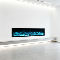 Cheminée électrique encastrée de 24 pouces avec LED et flamme de bûches simulée, fabrication OEM/ODM pour chambre à coucher intérieure, petit appartement, meuble TV
