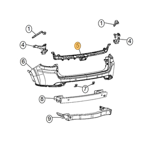 FARPREEY 68244459AB Staffa Paraurti Posteriore Adatta per <span class=keywords><strong>Jeep</strong></span> <span class=keywords><strong>Compass</strong></span> 2017-2023 - Product Image 6
