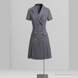 Traje de Verano Profesional para Mujer Embarazada, Estilo Línea A, Vestido Midi de Fibra de Poliéster, Elegante, para Oficina, Trabajo, Ropa de Trabajo - Product Image 3