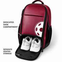 Sac à dos de pickleball personnalisé avec compartiment à chaussures, grande capacité, sac de rangement pour équipement sportif, poche pour bouteille d'eau