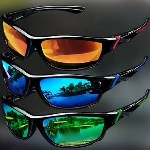 Lunettes de soleil polarisées pour homme et femme, protection UV400, monture PC, verres TAC, pour le cyclisme et les sports - Product Image 1