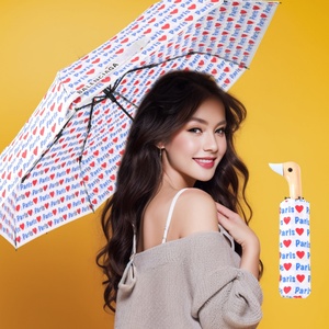 Wholesale 19 Inch Iron <b>Frame</b> Sunshade Umbrella Bird Handle Design Custom Pattern Print Portable Women Compact 2 Fold Umbrella - Product Image 3