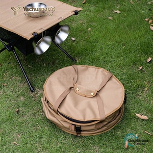 Cubo de basura plegable para acampar al aire libre, picnic, artículos portátiles diversos, cesto para ropa sucia, almacenamiento multifuncional con resorte - Product Image 4