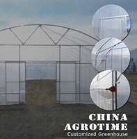 Serres agricoles professionnelles Tunnel en plastique pour fermes de tomates Kit complet de serre avec système d'irrigation