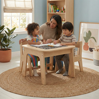 Table d'activités sensorielles en bambou pour enfants, table de jeu Montessori en bois pour tout-petits avec bacs de rangement, vente en gros pour enfants, logo personnalisé OEM
